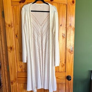 It's Our Time Cream Long Cardigan